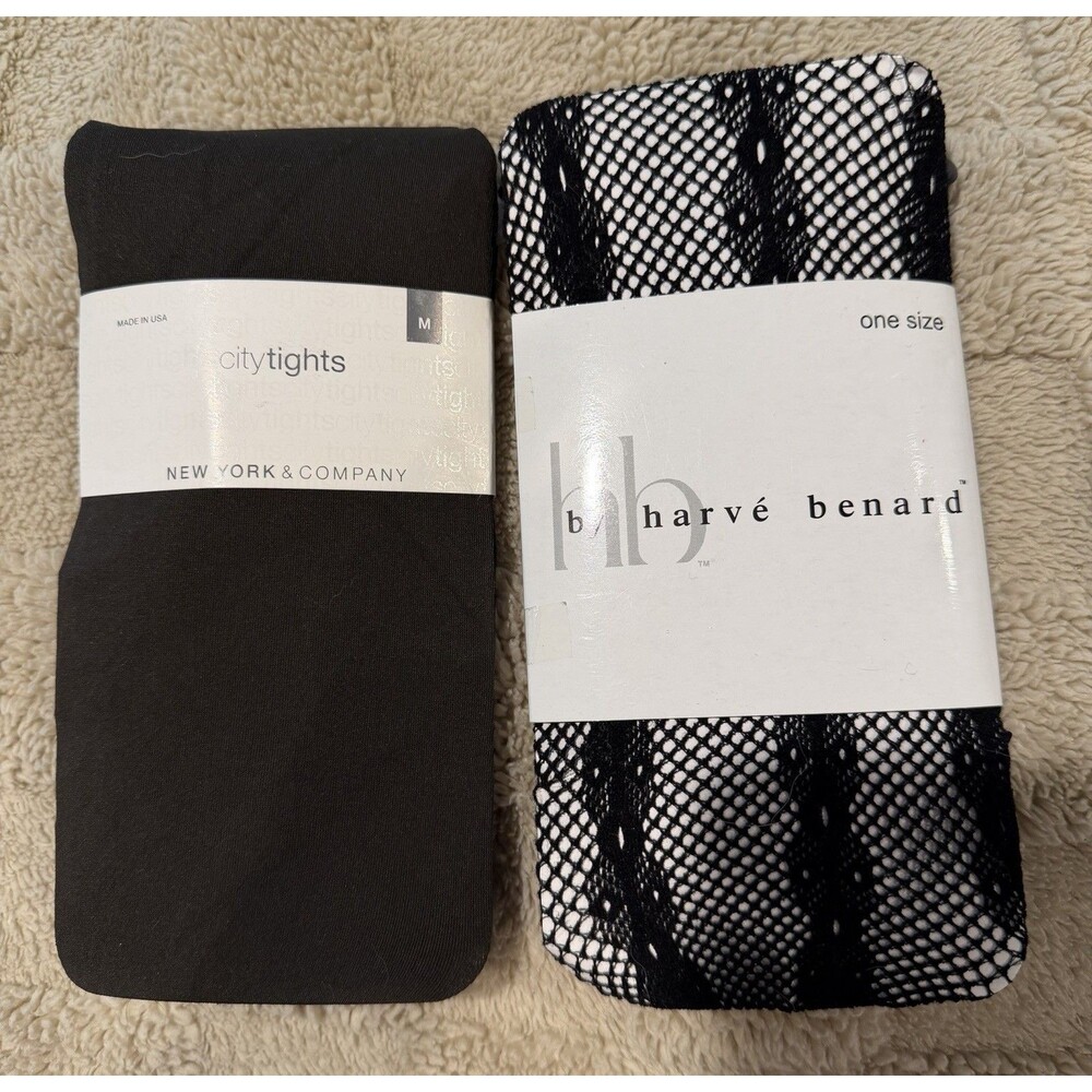 NWT New York & Company CityTights and Harvé Benard fishnet tights Medium/OS